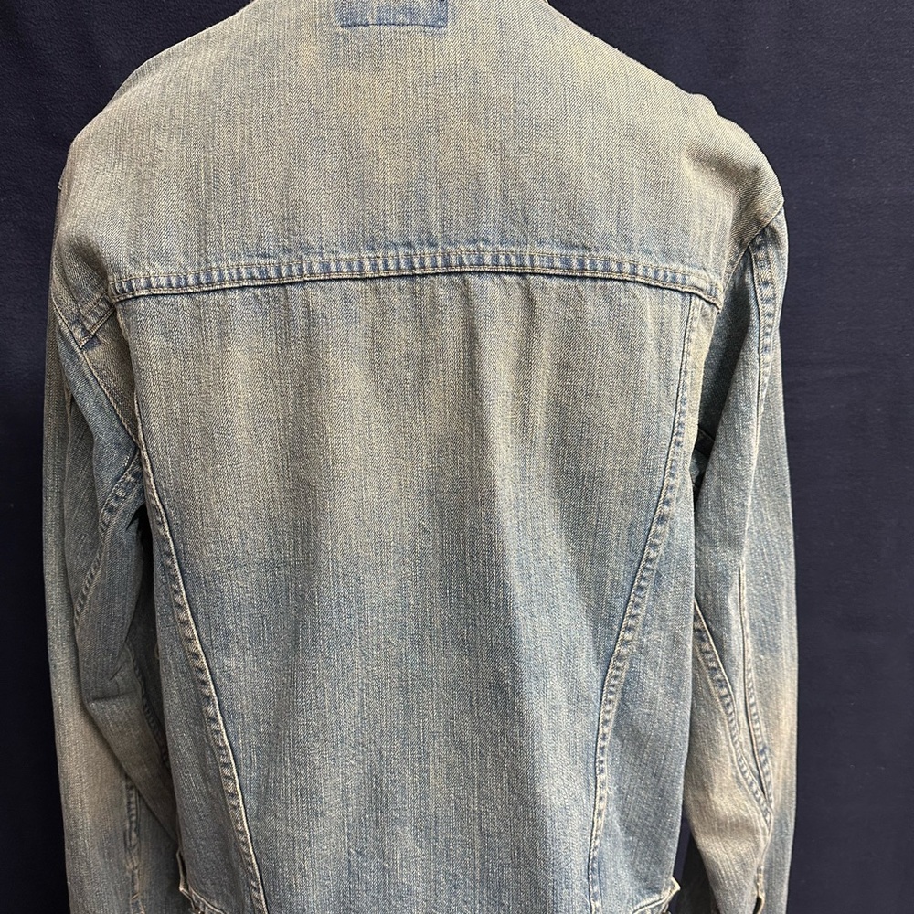 Ralph Lauren Polo denim Jacket. Men’s size XL. Tan wash on 1/4 distress. - Picture 2 of 4